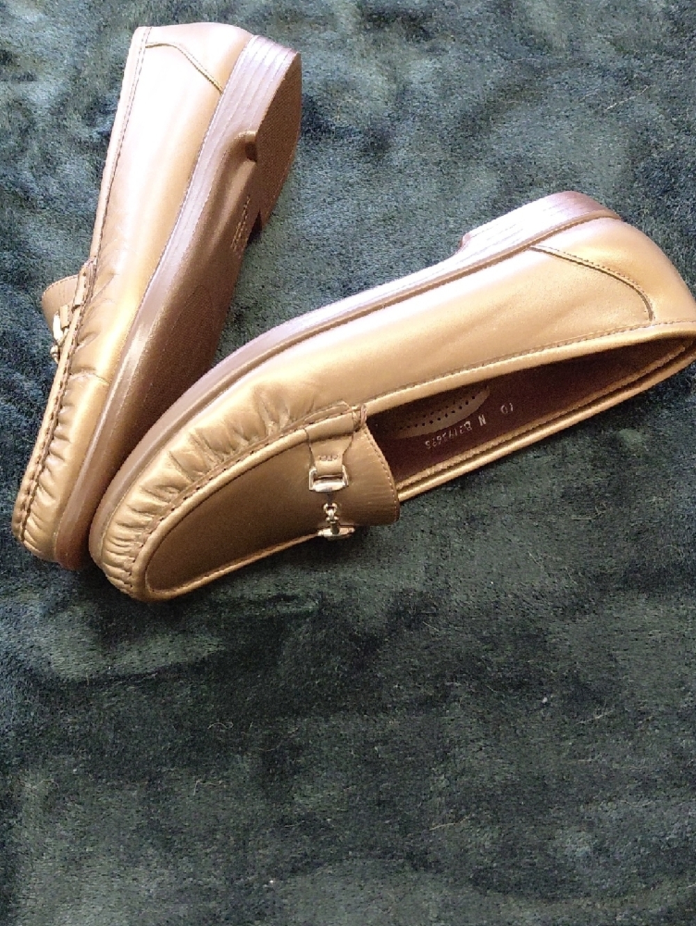 SAS Metallic Bronze Loafers with Horsebit Accent NWOT 10 NARROW - Picture 8 of 8